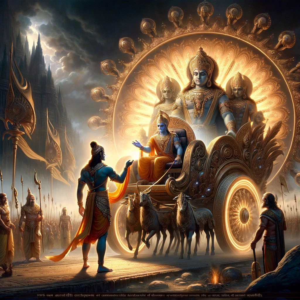 Indra Presents a Chariot to Rama